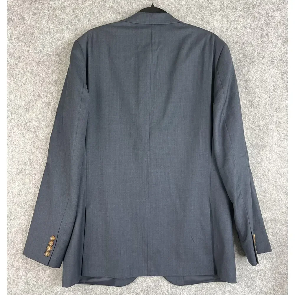 J Crew‎ Thompson Blazer Sport Coat Mens 42L Blue Wool 2 Button Preppy Career